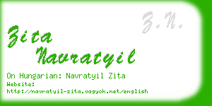 zita navratyil business card